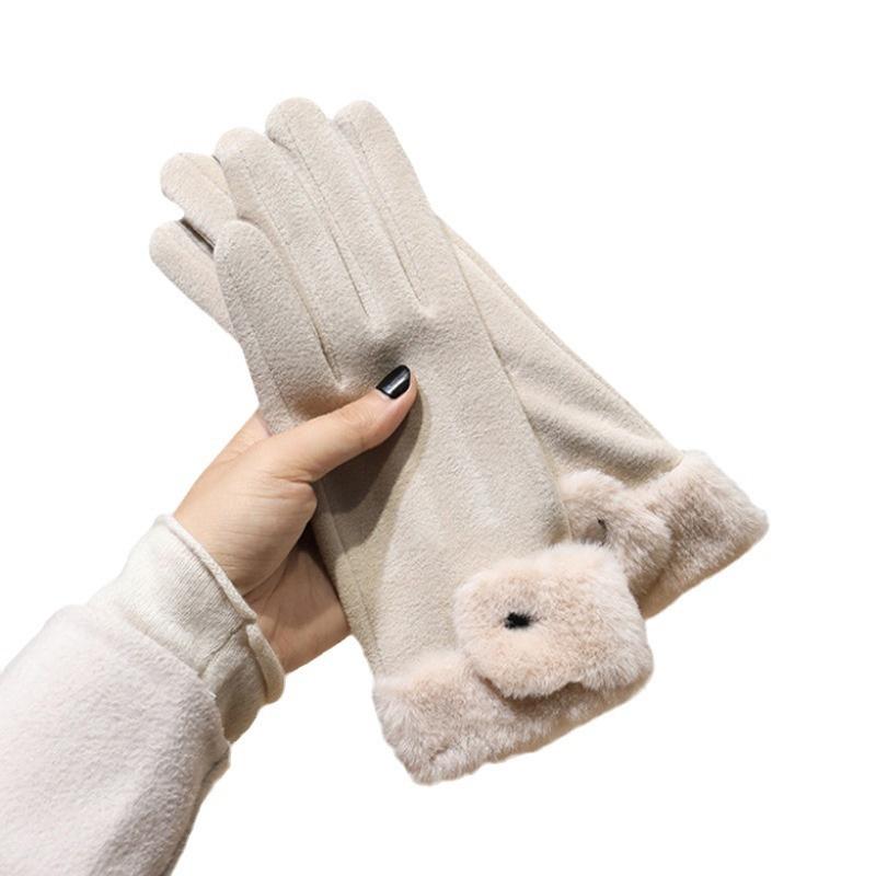 Women Cold Proof Windproof Touch Screen Outdoor Sports Touchable Screen Warm Full Finger Driving Mittens Winter Gloves