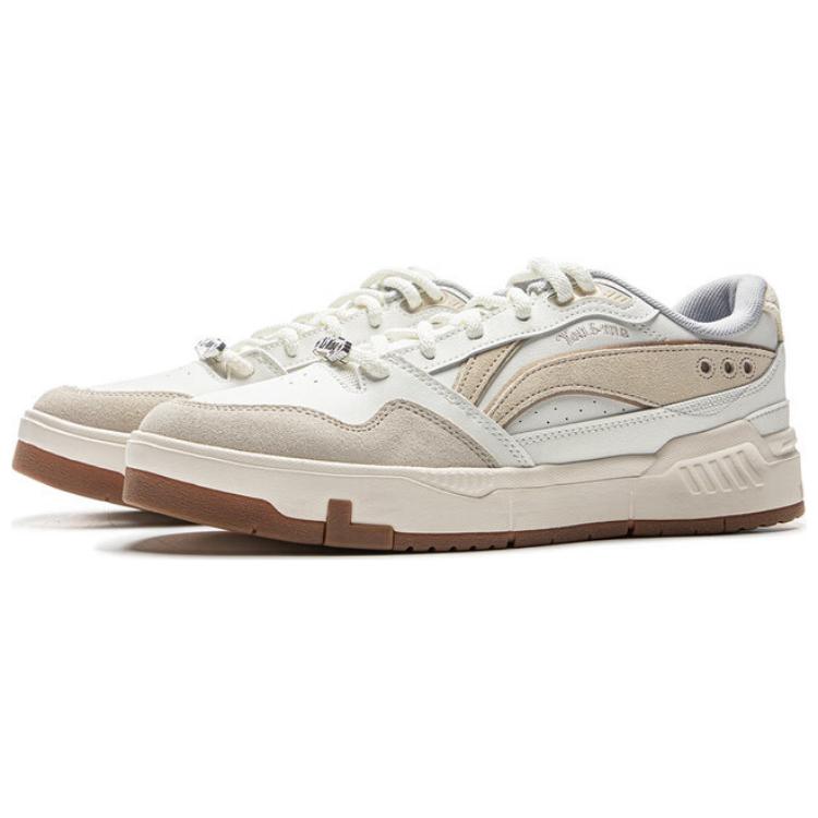Li Ning Common 80s Classic Fashion Retro Versatile Thick Sole Comfortable Non-Slip Wear-Resistant Low-Top Skate Shoes Men sneaker AGCV023-4