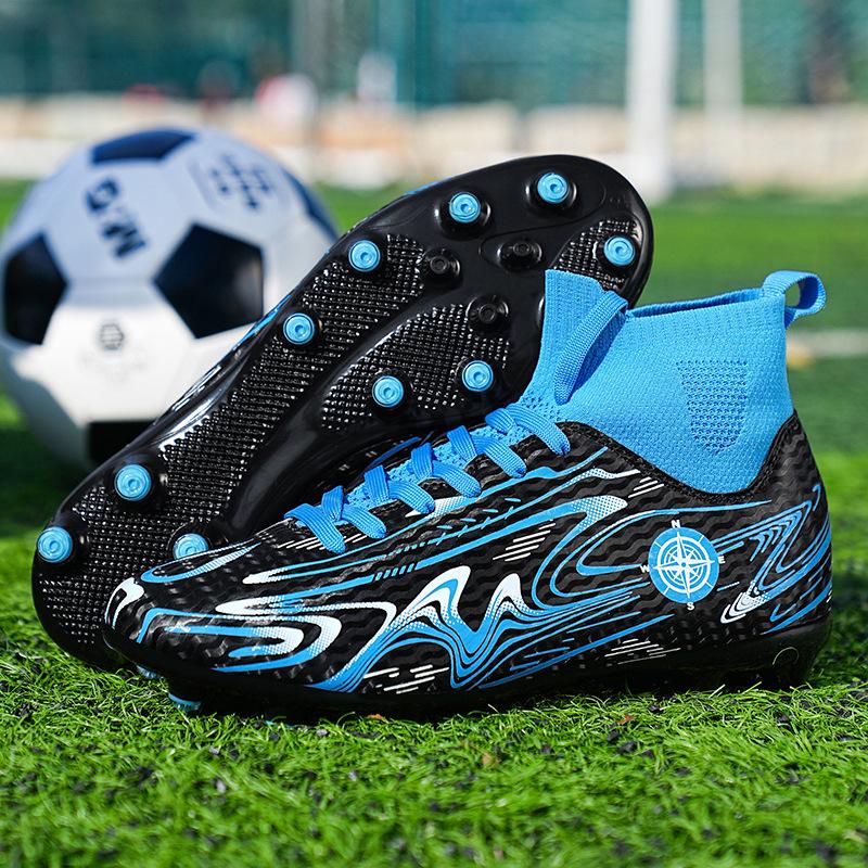 Large size new high-top football shoes training shoes student spike football shoes broken spike shoes 32