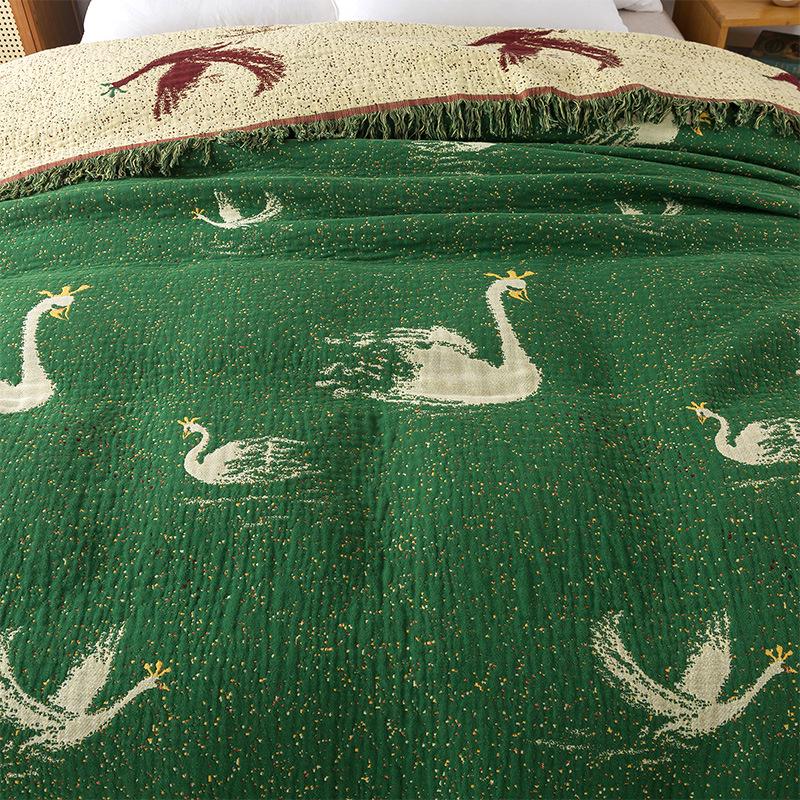 Pure Cotton Extra Large Thick Gauze Blanket - Summer Nap Cover & Sofa Towel
