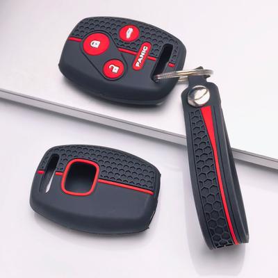 Silicone Car Key Cover Keychain for Honda Civic Accord CR-V Fit Jazz HR-V Vezel City Civic Accord CR-V Fit Jazz HR-V Vezel City Hybrid