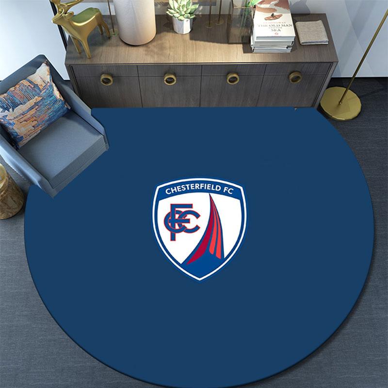 Chesterfield Football Club,Round Area Rug,Carpet Rug for Living Room Bedroom Sofa Playroom Decor,Non-slip Floor Mat