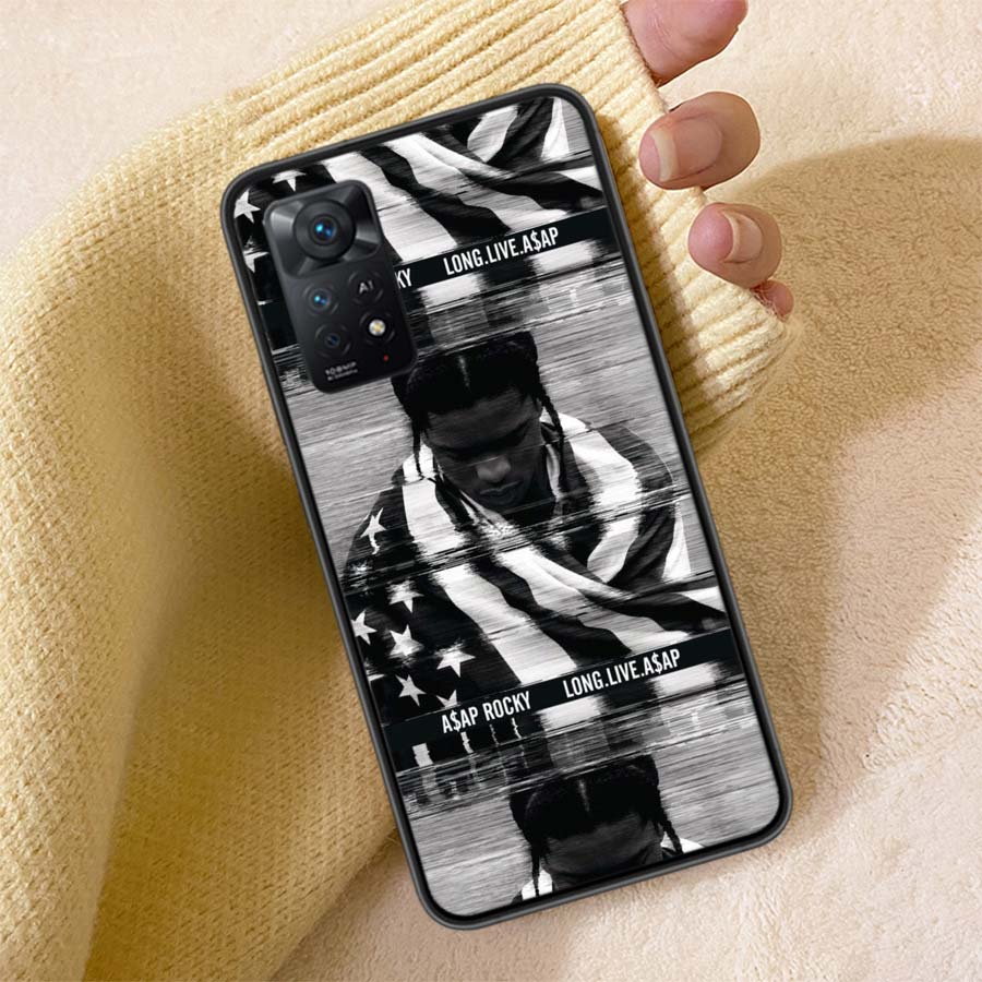 

A-A$AP R-Rocky Rapper Phone Case For Redmi Note 13 14 15 Pro Plus 12 13C 12C 15C 9 10 10C 9T 9C 9A TPU Soft Cover Clear Cell Cas Redmi 12