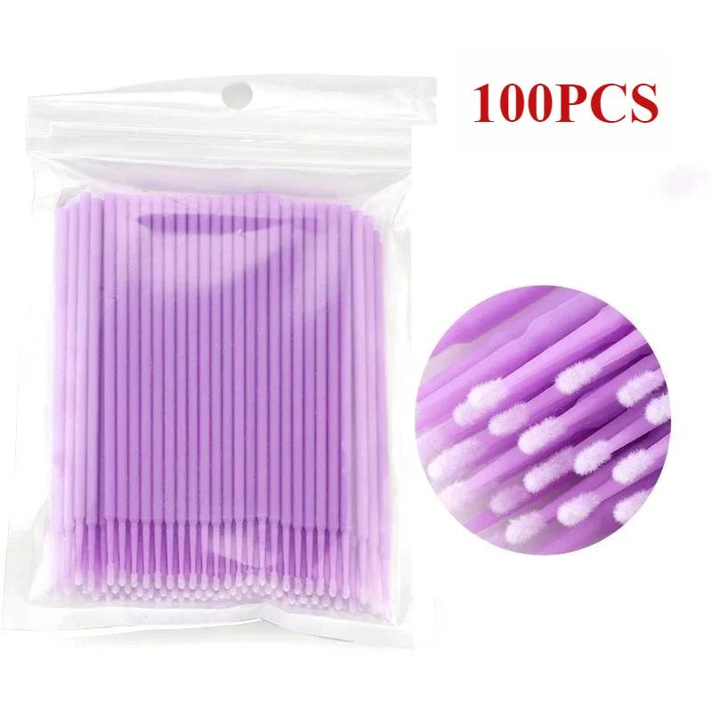 100/200/500/1000PCS Cotton Swab  Extension Disposable Eyelash Glue Cleansing Brushes Applicator Sticks Makeup Tools