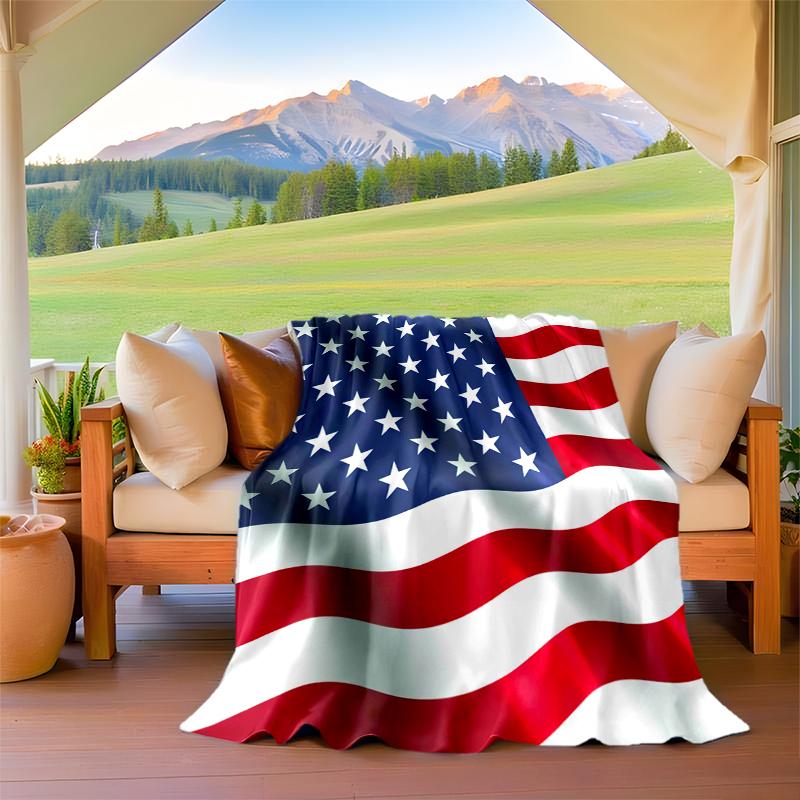 1pc American flag blanket, al season lightweigh Poster blanket home office outdoor nap multifunc Poster blanketional blanket