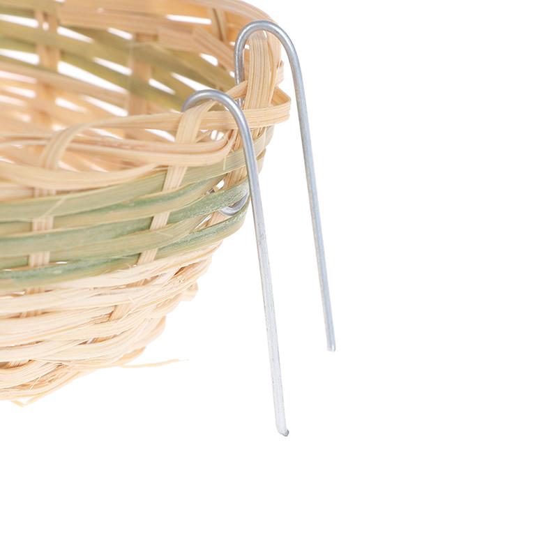 Creative Farmhouse Pastoral Style Decorative Personality Bamboo Woven Belt Hook Bird'S Nest