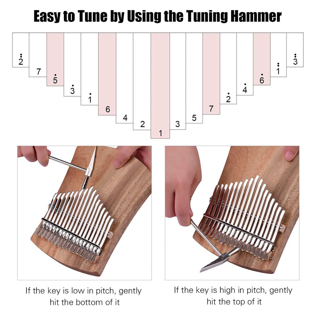 summina AM-17CF 17-Key Camphor Wood Kalimba, Key of C