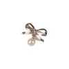 Pearl Bow Anti-glare Brooch, High-end Diamond-encrusted Brooch, Corsage Collar Pin