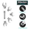 DURATECH Crowfoot Wrench and Flare Nut Wrench Metric Extension EVA Storage Case Set, 19-Piece Set, & SAE, 9.5mm Drive, Bar, Cr-V