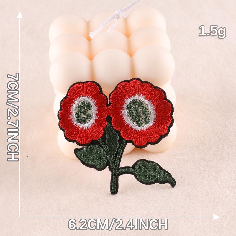 Rose Flower Embroidery Cloth Patch - European & American Style DIY Sticker for Shoes, Hats, Clothing Accessories