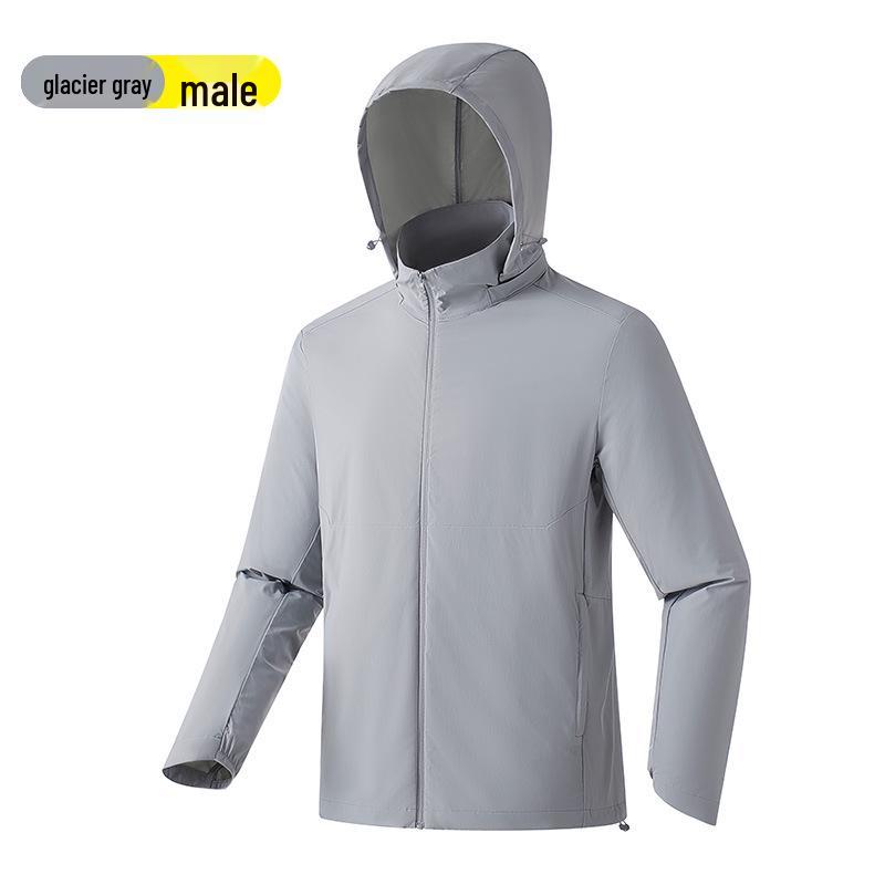 

7A Антибактериальная летняя защита от солнца Легкая куртка с капюшоном для рыбалки для мужчин и женщин 4XL