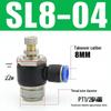 Air Tube Speed Control Connector JSC8-02 Throttle Valve SL6-M5/4/10-01-02