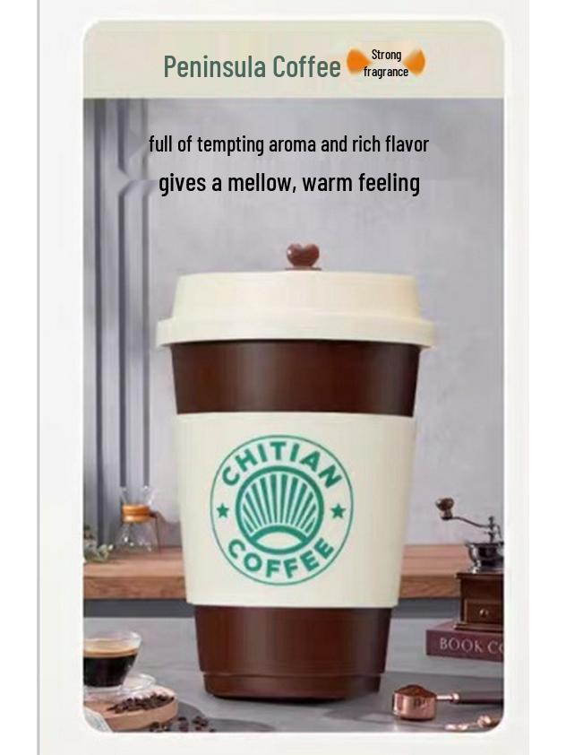 Chida Coffee Cup Air Freshener: Long-lasting, Light Scent, Odor Remover, Decorative for Home & Car Dual Use.