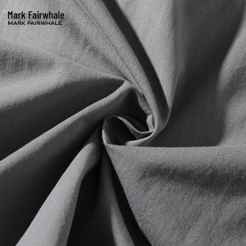 MARK FAIRWHALE Men's Pure Cotton Short Sleeve Casual Shirt