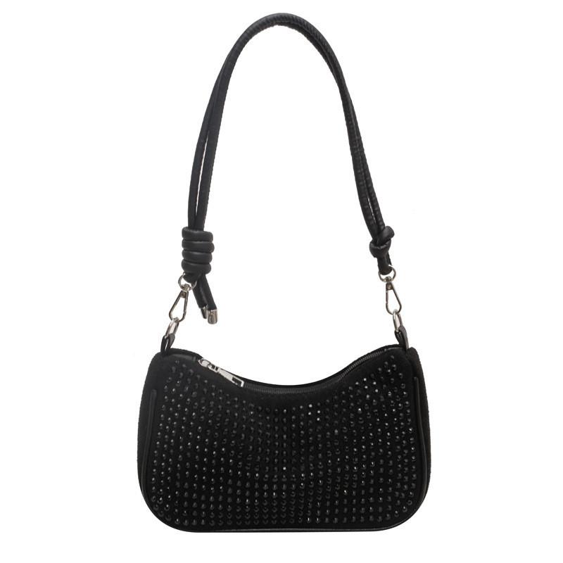 Elegant Silver Casual Handbag For Women Fashionable Vintage Underarm Bag