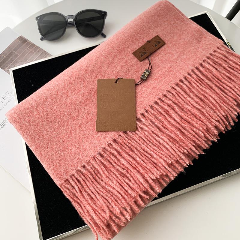 רטרו באיכות גבוהה חורף חם צעיף צמר עבה צעיף לנשים סתיו חורף