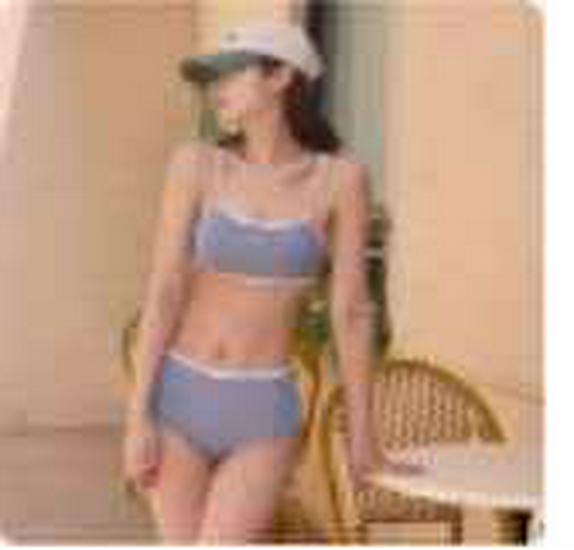2024 Backless High-Waisted Triangle Bikini - Slimming Solid Color Two-Piece Swimwear