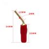20Pcs Red Black Curved Pin 2mm Banana Plug Connector Right Angle Banana Male Plugs Audio Speaker Wire Cable Connectors