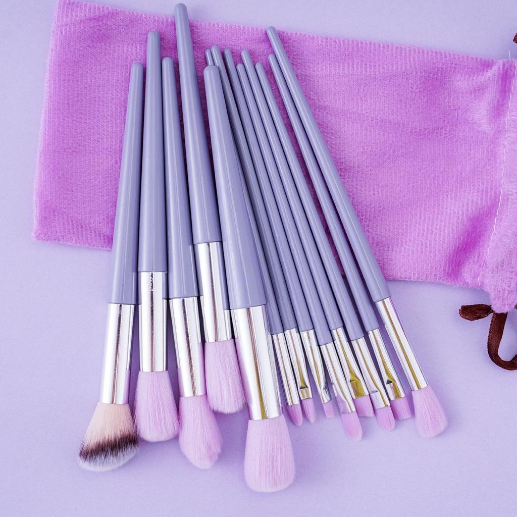 Holiday 12-Piece Makeup Brush Set: Powder, Eyeshadow, Foundation & Concealer Brushes with Soft Bristles