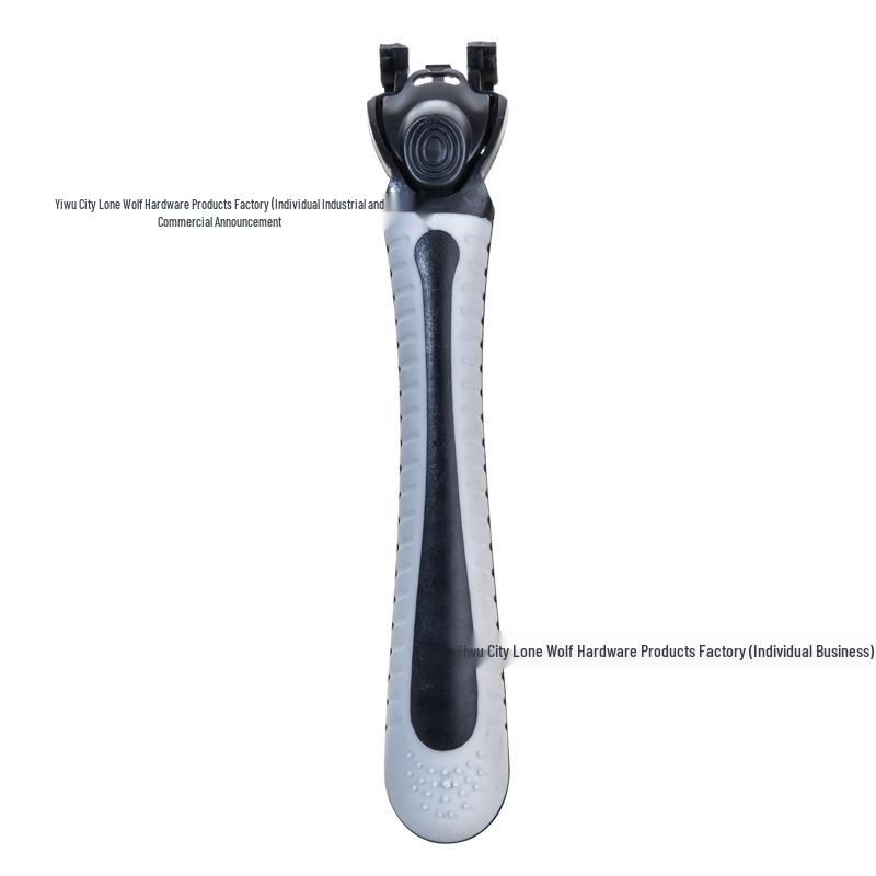 Blue Six-Layer Men s Manual Razor with Holder and Blades