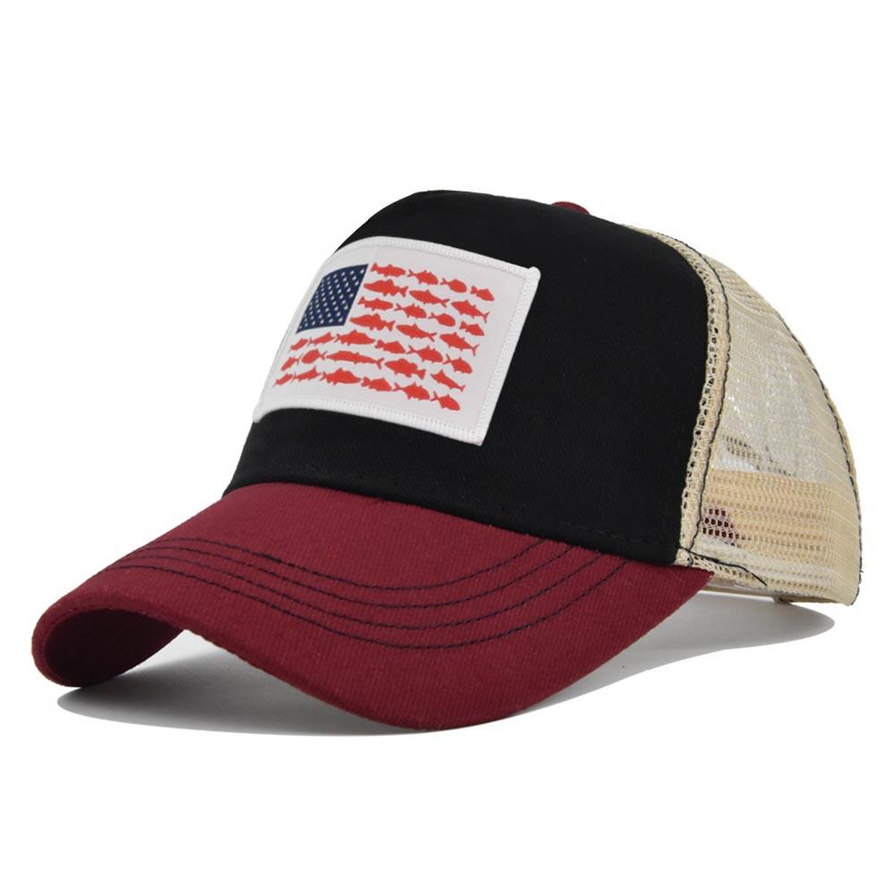 Vintage American Flag Mesh Baseball Cap For Men Women Snapback Comfortable Adjustable Fashion Hip Hop Outdoor Sun Protection Hat