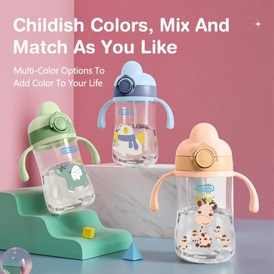 2025 Portable Baby Bottles 300ml Baby Feeding Cup With Straw Children Learn Feeding Drinking Bottle Kids Training Cups