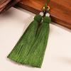 Versatile Keychain with Double Tassels Designs Polyester Silk Fringe with Loop for Keys Bags Decoration