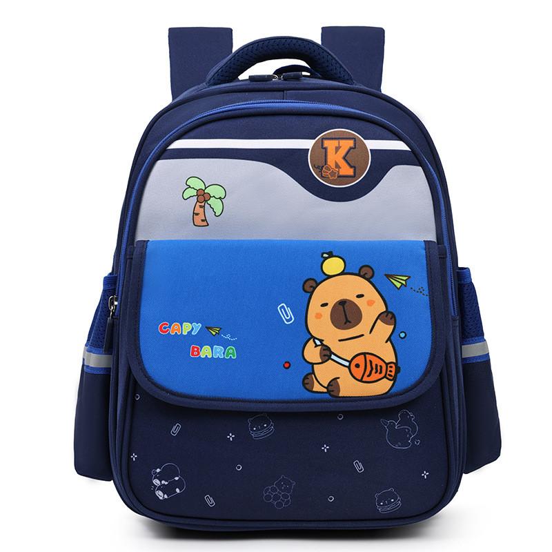 Kids Cartoon Capybara Lightweight Kindergarten Backpack For Student Days School