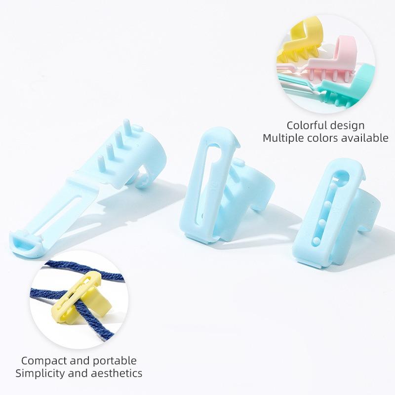 4 PIÈCES Diviseur de Fil en Plastique Coloré Outil Manuel DIY pour Tricot de Pulls Guide-fil Diviseur pour Doigts Accessoires de Tricot Fournitures de Couture