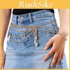 Female Summer Gold Pearl Multilayer Body Chain With Lobster Clasp For Fashion Trendy Wear