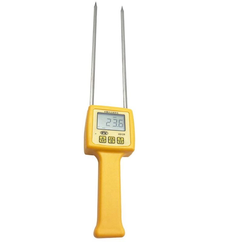 

AEE4-HS125 Wood Moisture Meter Portable Sawdust Moisture Analyzer Tester жовтий