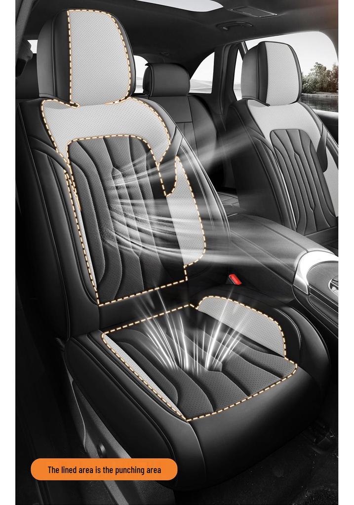 Napa Leather Universal Car Seat Covers - Full Coverage, All-Season Cushions