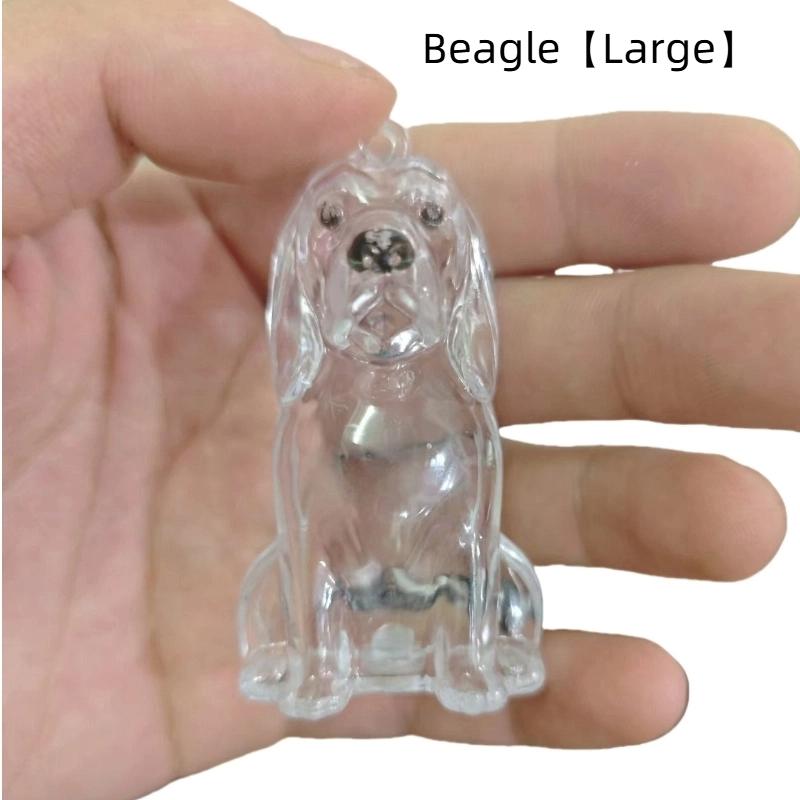 Dog Shape Pet Hair Storage Box Transparent Diy Handmade Pet Hair Keychain Backpack Decor Accessories Souvenir Collection Gift