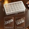 Grid Compartment Jewelry Storage Box Transparent Clear Multi-Grid Design Earring Display Case Plastic Material