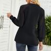 Women's  And Winter Casual Tops Shirts Lace Stitching Long Sleeve V-Neck T-Shirts