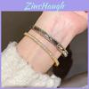 24k Gold Plated Zircon Bracelet For Women Elegant Fashion Jewelry Accessory