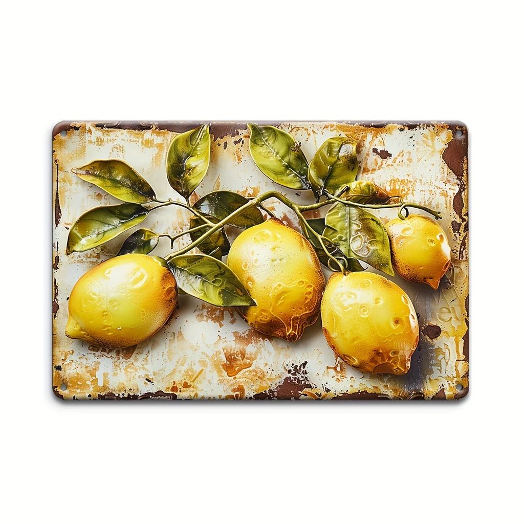 Vintage  Vegetables and Fruits Metal Tin Sign Plaque Decorative Plates for Farm Club Man Cave Bar Home Hotel Cafe Wall Decor