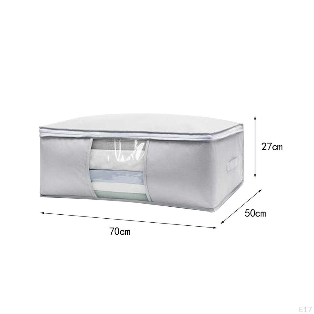 Clothes Storage Bin Quilt Bag Breathable Decorative Large Duvet Bags Organizer Blanket Cube
