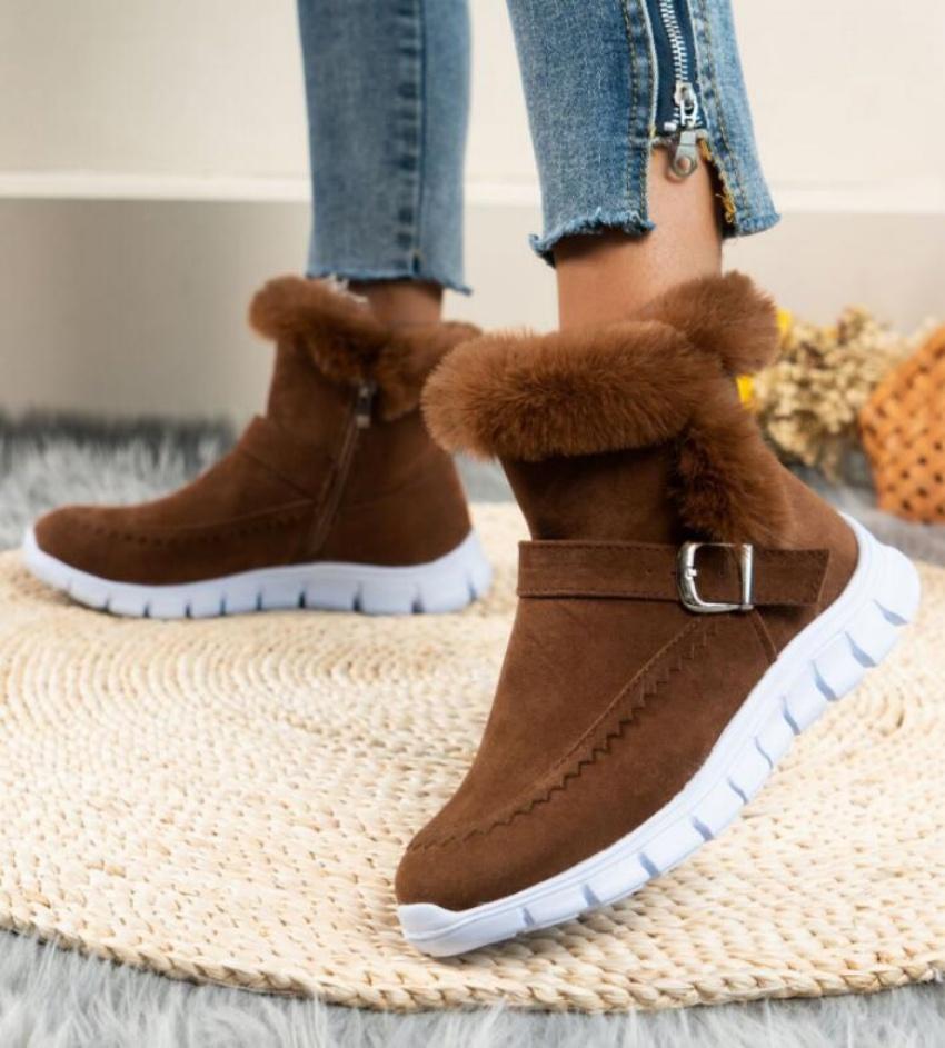 Snow Women Boots Soft Women's Boots Platform Ladies Shoes Fur Keep Warm Boots Ladies New Plus Size Botas Mujer Winter Shoes