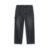 Li Ning Sports Lifestyle Series American Vintage Casual Simple Solid Color Early Spring Straight Leg Jeans Men Jeans Washed-Black AJQV005-1