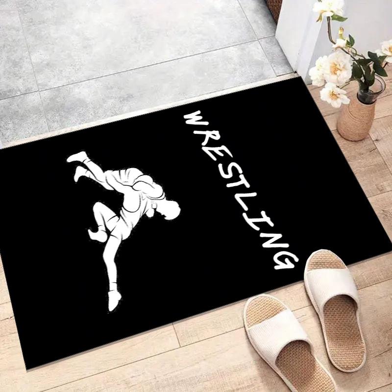 Wrestling Polyester Carpet, Soft Indoor Mat for Office Chair, Living Room, Computer Desk - Decorative Home Office Rug Design