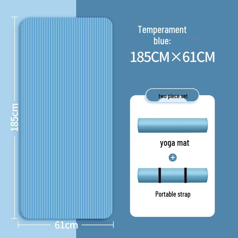 Women's Anti-Slip Shock Absorption Thick Yoga Mat for Home Fitness & Dance