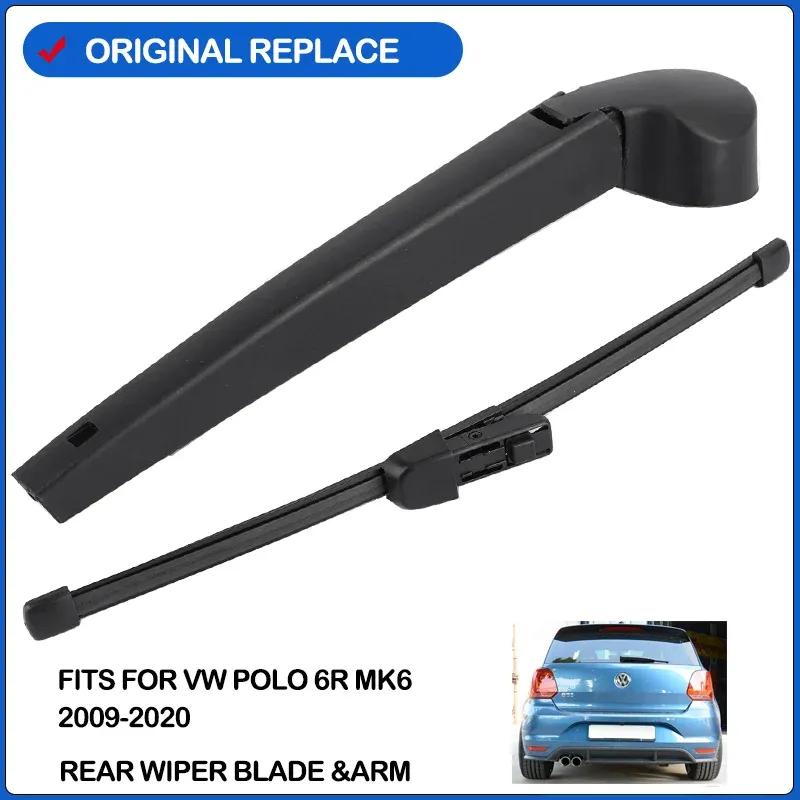 28cm 11 Inch 11" Rear Windshield Wiper Blade And Arm For VW Polo 6R MK6 Hatchback 2009- Windscreen Glass Car Wiper