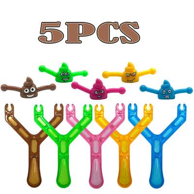 5 יחידות קקי מצחיק דביק גומי מרוטש אצבע מעופפת חידוש צעצועי הפגת מתח פליטה צעצועי הפגת מתח נמתחים טובות למסיבה