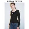 UR Women's V-Neck Knit Sweater with Bow Detail