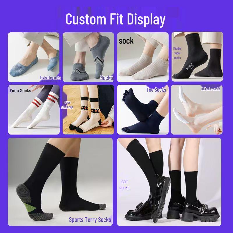 Custom Embroidered Antibacterial Pure Cotton Mid-Calf Sports Socks