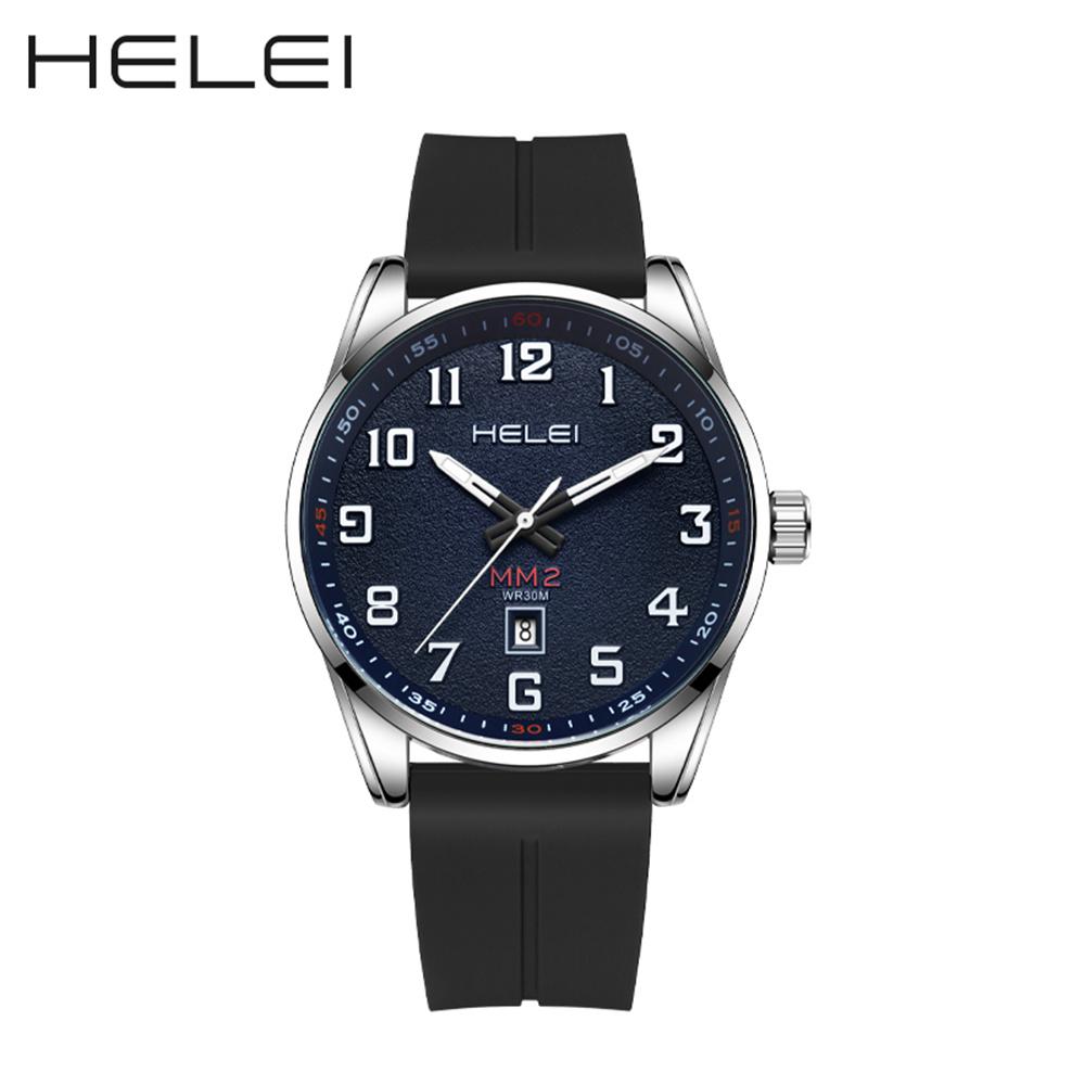 Mens Quartz Watch Large Dial Magnetic Silicone Strap, Luminous Hands Date, 30M Daily Waterproof Wrist Watches