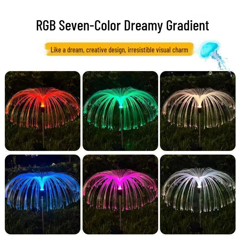 Color-Changing Solar-Powered Jellyfish Garden Lights for Outdoor Use