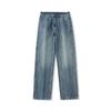 Classic Blue Jeans Men's Large Size Washing Retro Wide-leg Straight Pants
