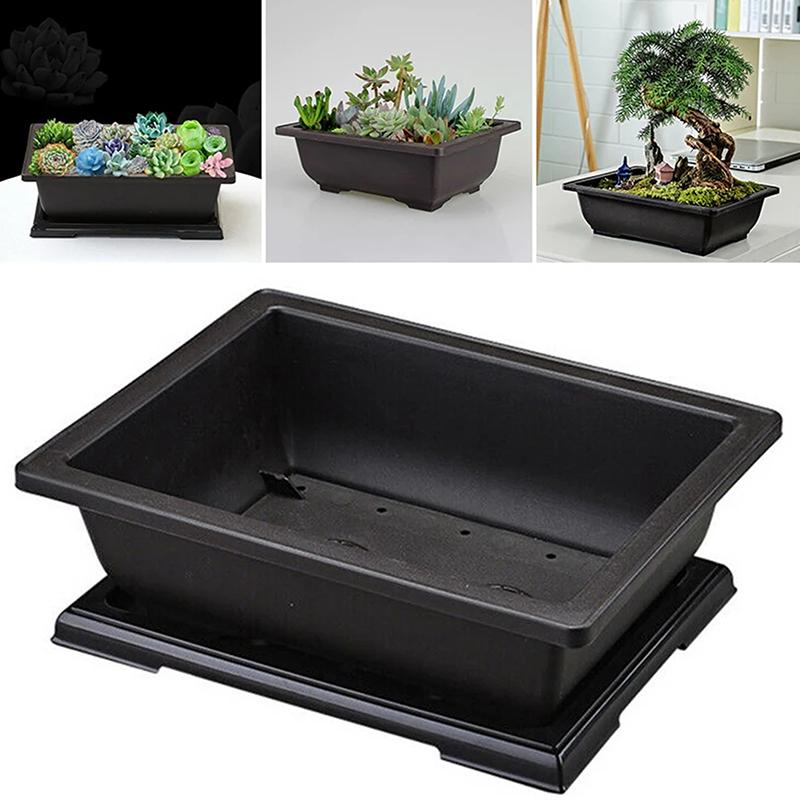 Container Blumentopfhalter Wohnzimmer Kinderzimmer Kunststoff Rechteckig Wiederverwendbar Untersetzer Antik Balkon Bonsai Garten